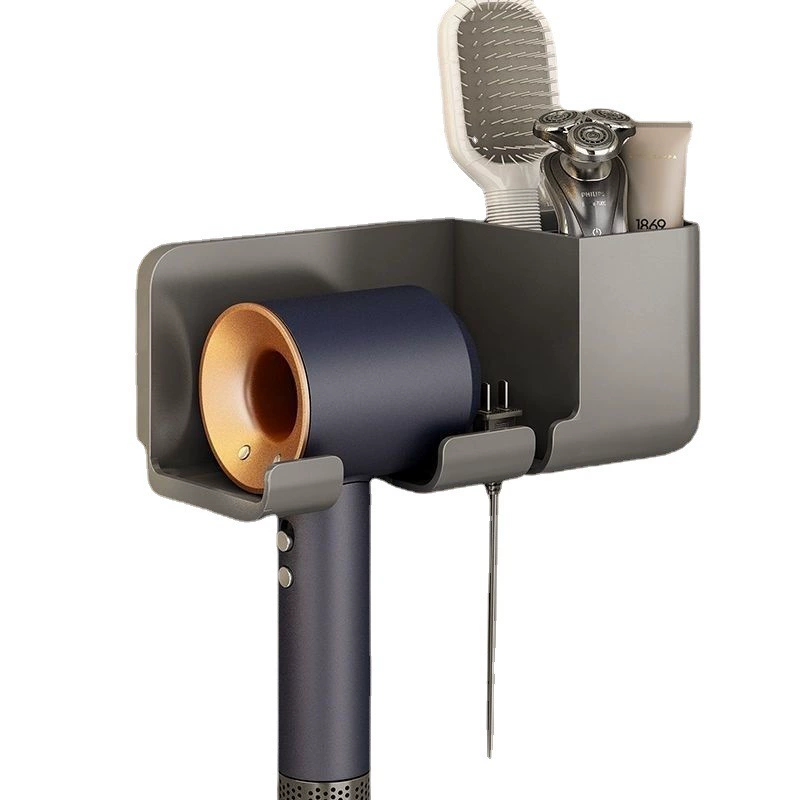 Hair dryer standing rack toilet bathroom free punching knuckle bracket multifunctional wall -mounted hair dryer frame
