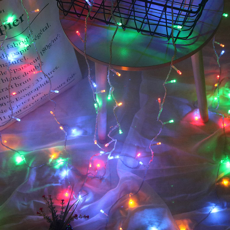 Luz de estrella LED, luz de color pequeña, luz intermitente, luz de cadena, gypsophila, luz de árbol colgante al aire libre, luz de paisaje, decoración de año nuevo, luz ambiental