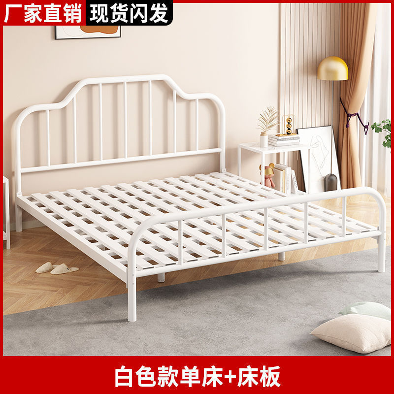 寝室用アイアンベッド プリンセスベッド シングル 1m アイアンベッド棚 ホームレンタルルーム 1.35m ダブル モダン|undefined