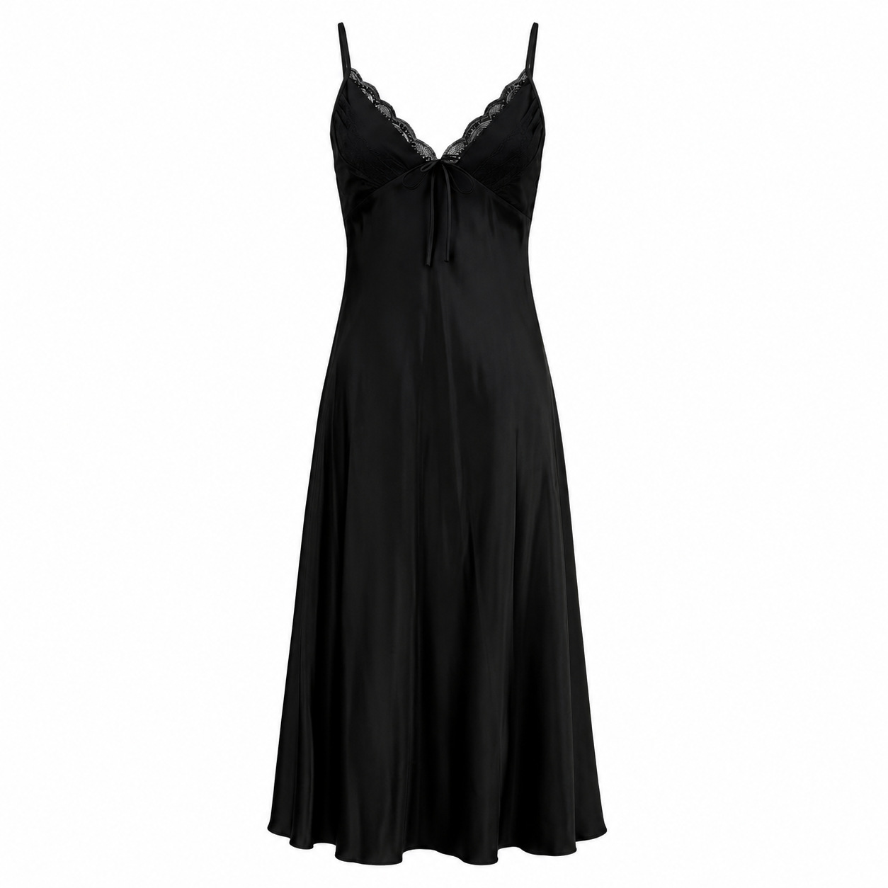 Camisón de seda Wenhua para mujer, camisón sexy de verano de alta gama, estilo europeo y americano, vestido largo con lazo CQ311.