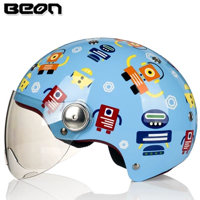 Standard, Summer — Motosiklet dəbilqələri - s-bright-light-blue-color-robot-b103
