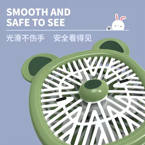 2024 New Cartoon Watch Fan USB Mini Charger Student Outdoor Handheld Small Fan Children's Day Gift