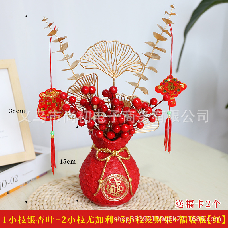 Oro trigo oído flor seca fortuna fruta bolsa de dinero salón decoración ramo apertura inauguración Nuevo Hogar regalo Año Nuevo