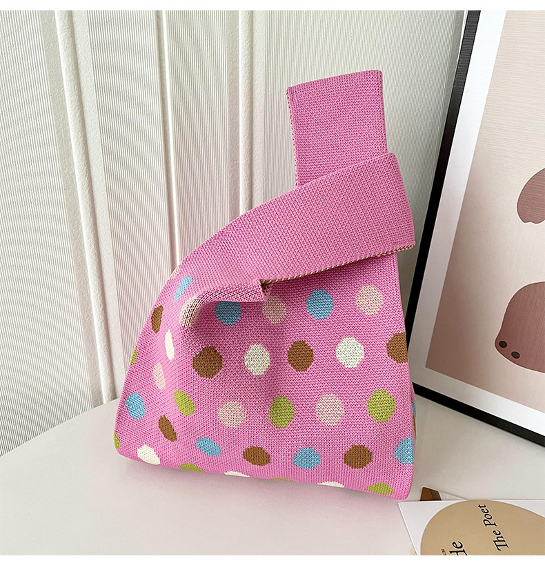 Women's Medium Polyester Polka Dots Vintage Style Square Open Handbag display picture 2
