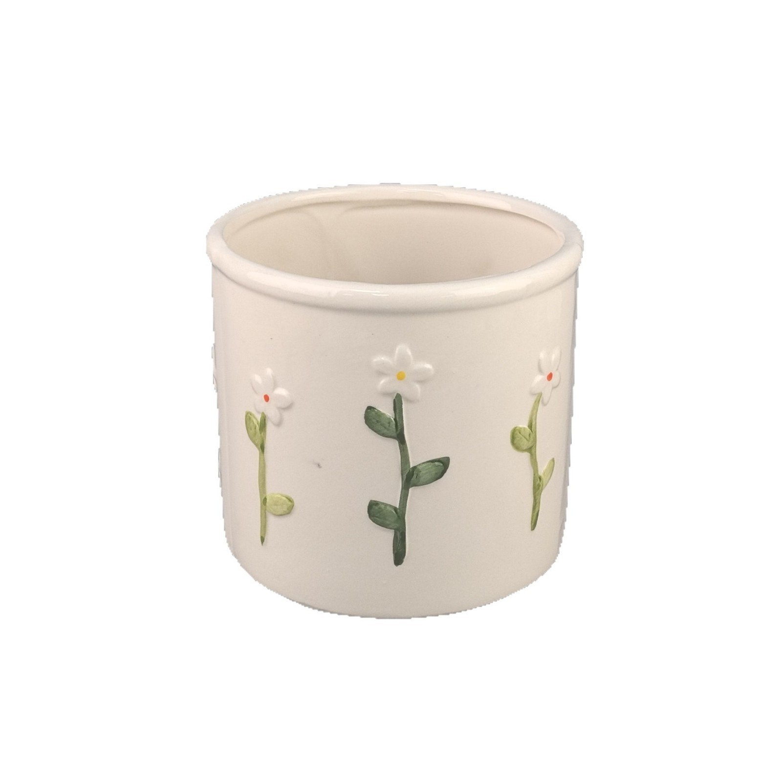 Flores en relieve de estilo chino, vasijas de cerámica pintadas a mano, jarrones para sala de estar, decoraciones de entrada, muebles para el hogar, decoración suave