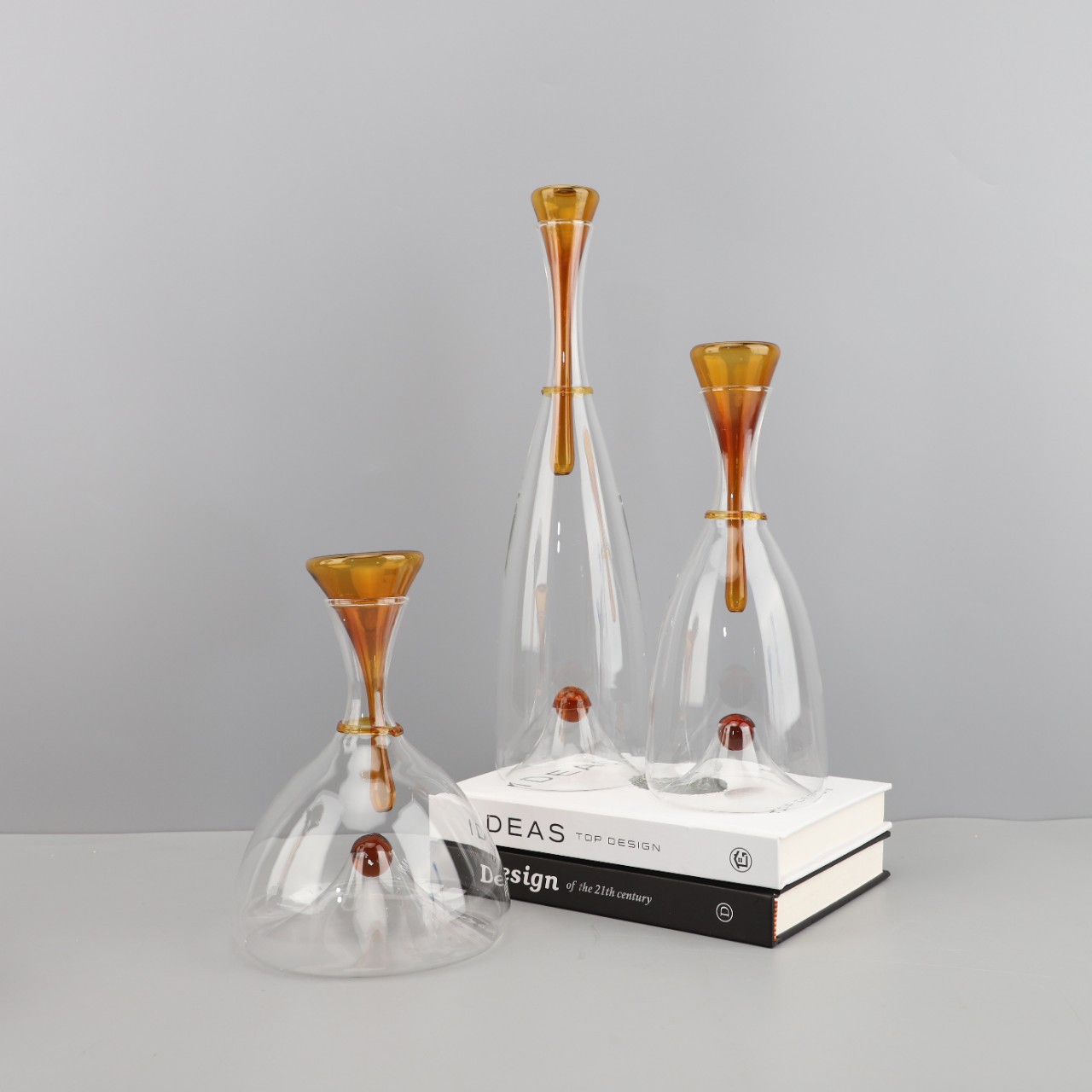 Modern Accessible Luxury Transparent Glass Wine Decanter Ornaments Living Room Dining Room Wine Cabinet Model Room Home Soft Decorations