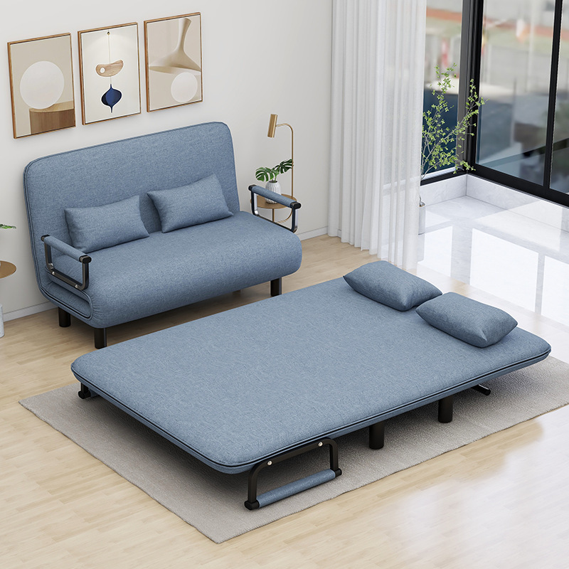 Foldable Sofa Bed Single Bed Household Small Apartment Office Lunch Break Bed Push-pull Telescopic Variable Accompanying Bed