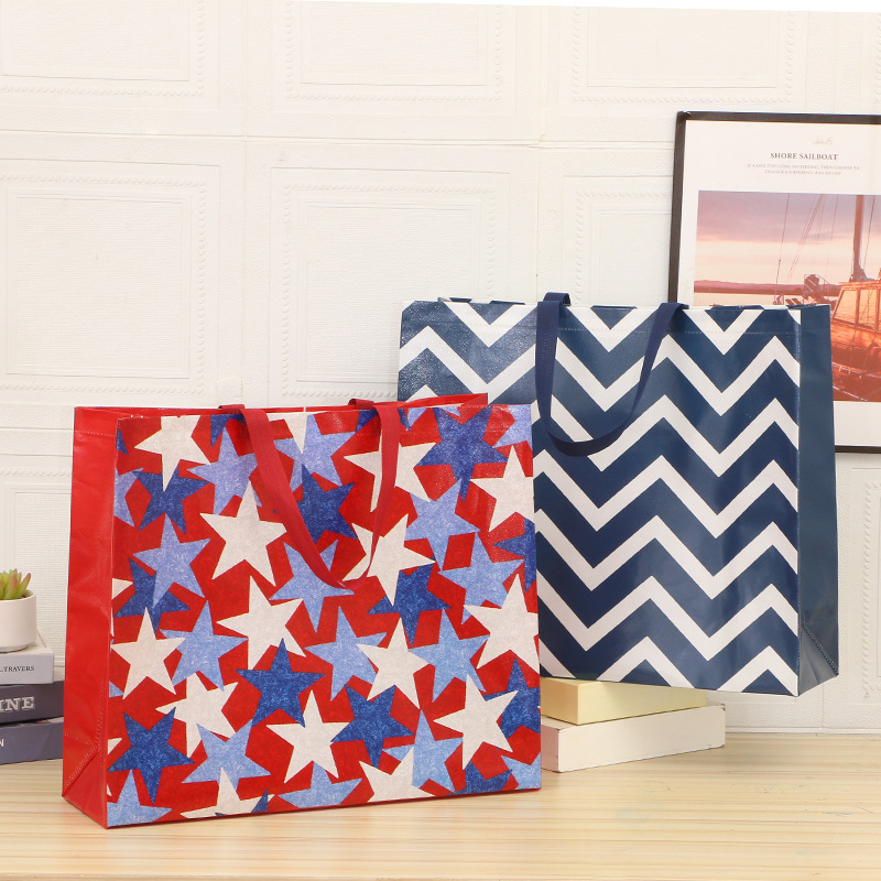 Extra-Large Laminated Non-Woven Fabric Bag, Supermarket Shopping Bag, Color-Printed Pattern Storage Bag, Party Foldable Tote Gift Bag Extra-Large Laminated Non-Woven Fabric Bag, Supermarket Shopping Bag, Color-Printed Pattern Storage Bag, Party Foldable Tote Gift Bag