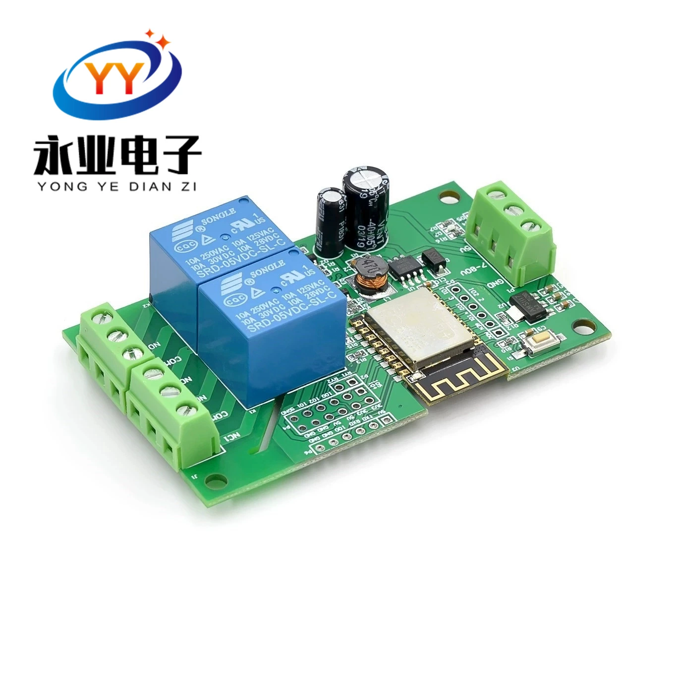 Питание 5V/8-80V ESP8266WIFI двойной релейный модуль ESP-12F платформа развития вторичной разработки