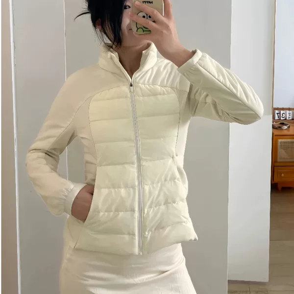 26 Autumn qsqs lulu sports down jacket 90 slim-fit running lightweight hooded down coat for women factory wholesale