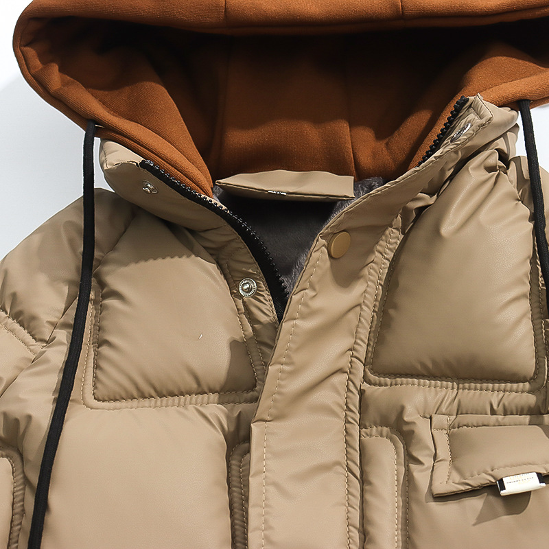 Varm vinterjacka för barn med huva och bomullsfoder_voghion.com