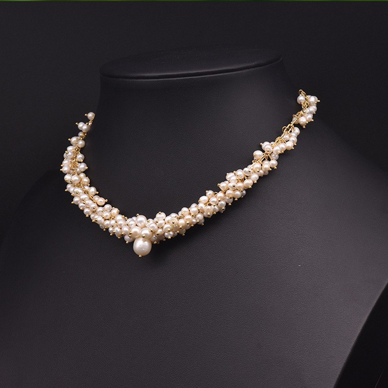 50g Weight Freshwater Pearl, Pearl Inlay Material Necklace Classification Pearl Freshwater Pearl Pearl Water Droplets Necklace