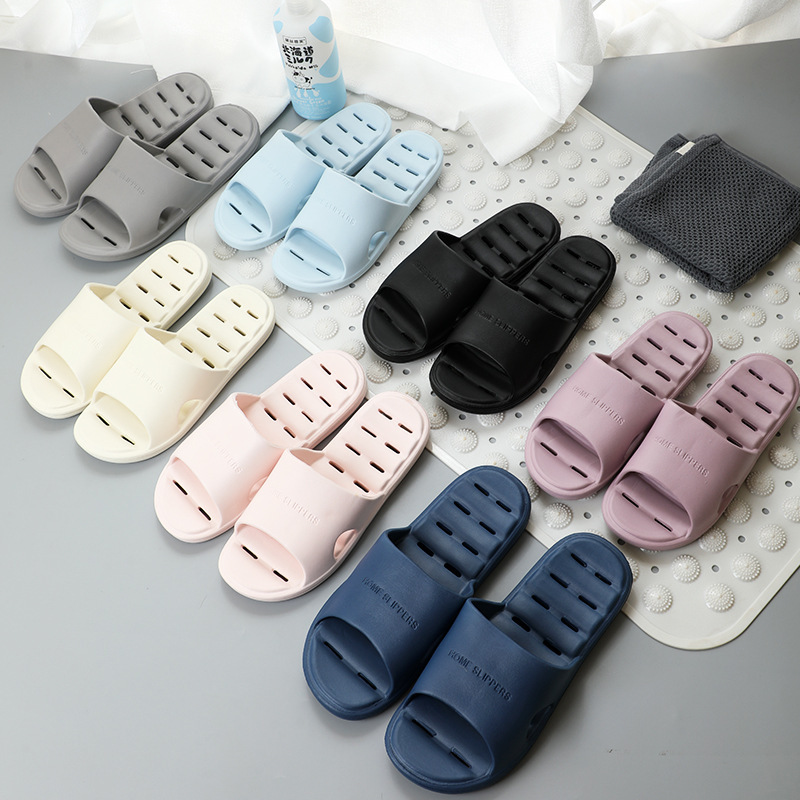 Yi Zhiyuan Hotel Bathroom Non-slip Slippers Men's Toilet Bathing Leakage Slippers Women's Summer Super plus size 46-47