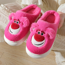 冬季家用棉拖鞋女室内居家居情侣卡通毛毛拖鞋男保暖厚底摆摊批发