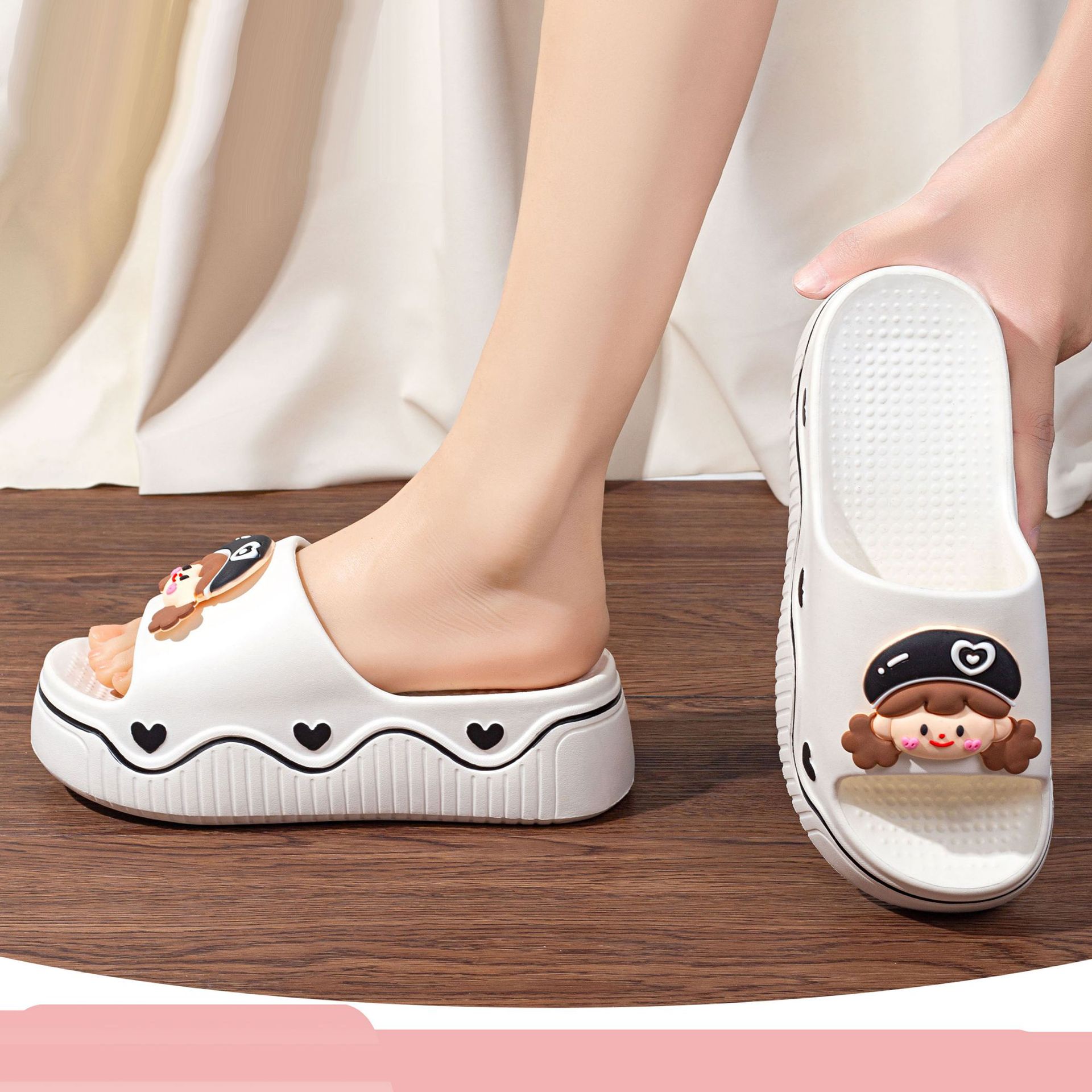 夏季EVA高跟拖鞋外穿 新款休闲软底室内女式拖鞋防滑加厚拖鞋批发