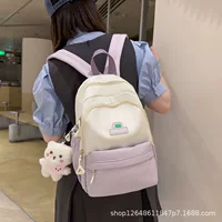 Детский рюкзак, сумка через плечо, школьная сумка для подростков, путешествий, прогулок, с милым плюшевым брелком