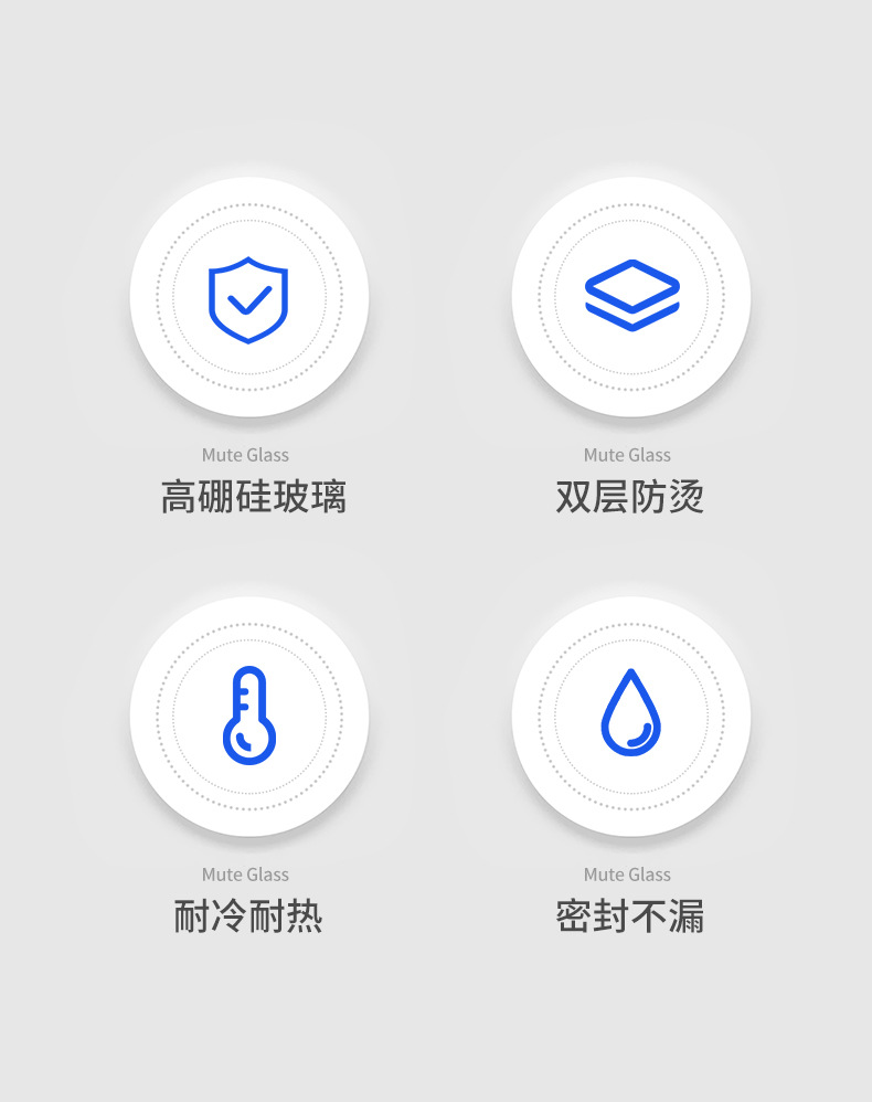办公室水杯带盖批发透明杯子伴手礼双层高硼硅玻璃杯水