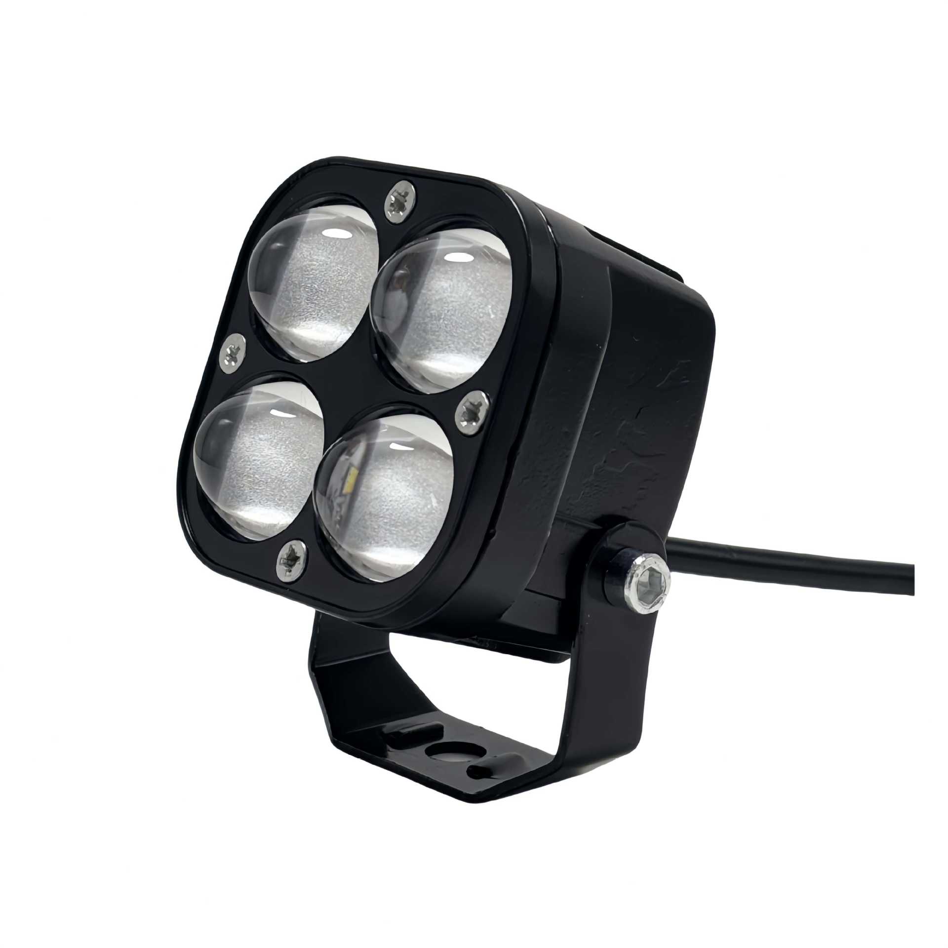 Car Led Work Light 2.5-Inch 4Led Mini Four-Leaf Clover White and Yellow Two-Color Off-Road Spotlight Motorcycle Headlight
