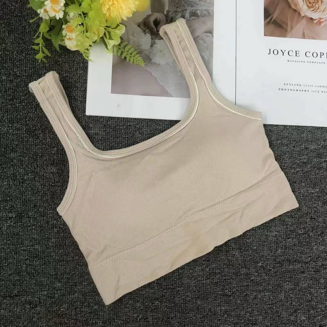 Nueva taza fija sin costuras transpirable sin anillo de acero ropa interior chaleco de cintura sexy ropa interior sostén base