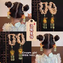 儿童中秋节古风发饰小女孩发光灯笼发圈女童汉服头绳宝宝古风发绳