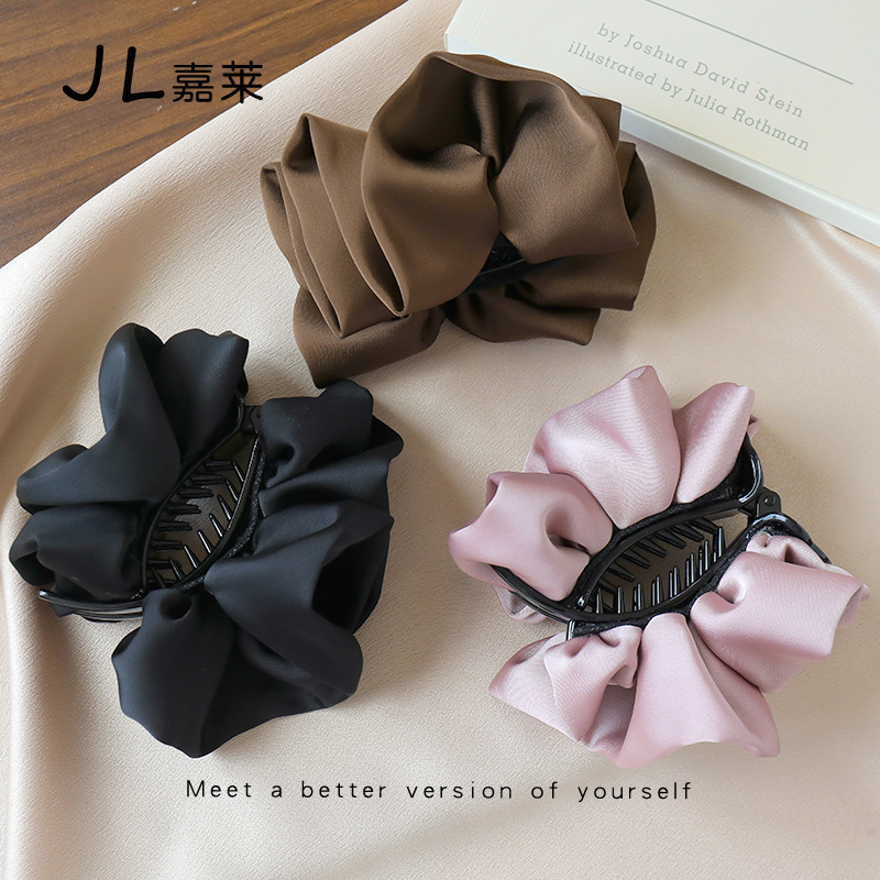 South Korea Korean Style Bow Clip Large High-grade Double-layer Hairpin Shark Clip Head Headwear Hair Accessories Special Sale South Korea Korean Style Bow Clip Large High-grade Double-layer Hairpin Shark Clip Head Headwear Hair Accessories Special Sale