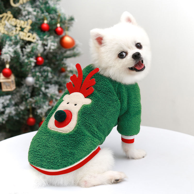 Cartoon Style Polyester Christmas Elk Pet Clothing display picture 2