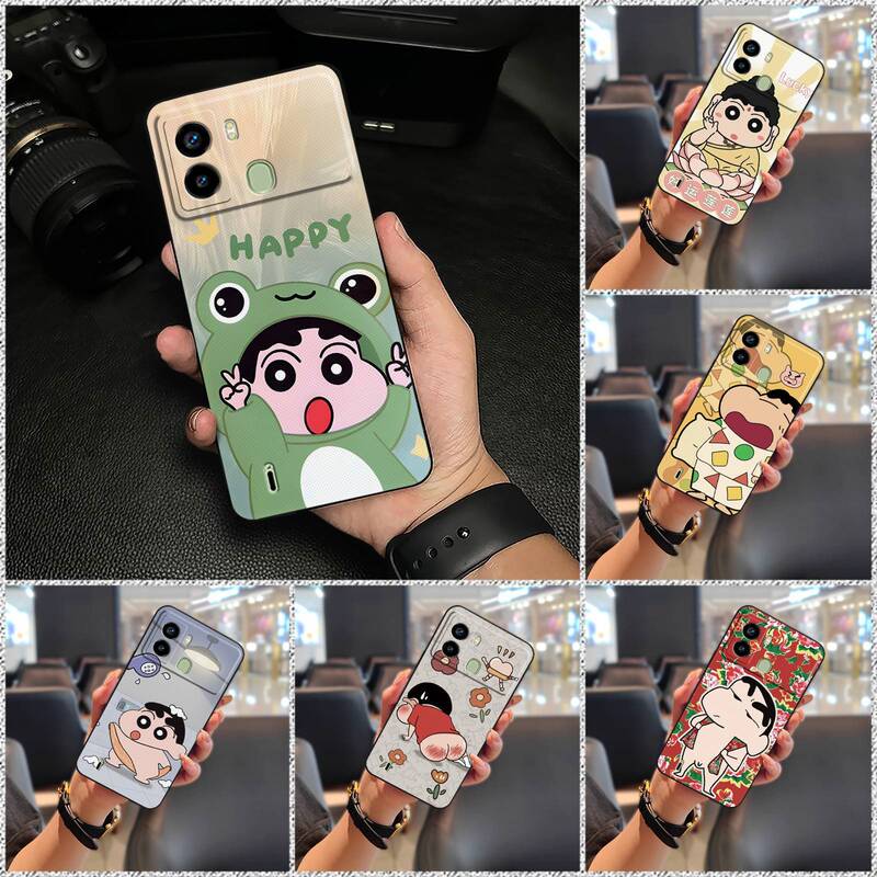 Suitable for Tecno Mobile Phone Cases for Men and Women, Crayon Fun Digital Luxury Dustproof Simple Cartoon Cute Animation