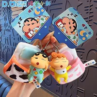 Подлинный плюшевый коврик Crayon Shin-chan, кулон для куклы, милый студенческий школьный рюкзак, кулон, забавный подарок на праздник