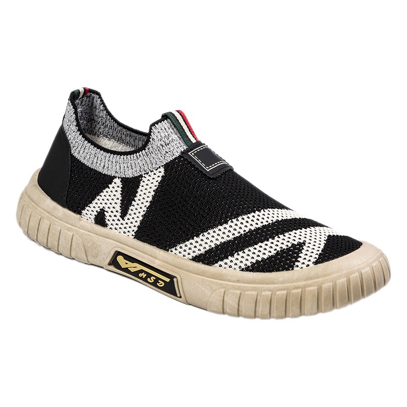 Zapatos Flyknit para hombre, estilo otoñal, zapatos sin cordones, zapatillas deportivas de exportación, modernos, ligeros, de caña baja, de malla, transpirables, informales, al por mayor