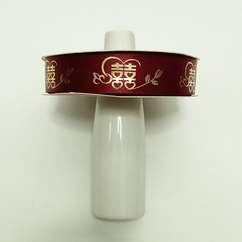 Suministros DE BODA Cinta de oro rojo Embalaje de regalo de mano Xi carácter cinta festiva Cinta Roja al por mayor cinta de encaje