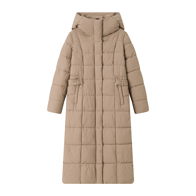 Capa de algodón de cuello largo grueso, chaqueta de algodón para mujeres, otoño y invierno de 2025, nueva chaqueta holgada coreana, delgada y amplia
