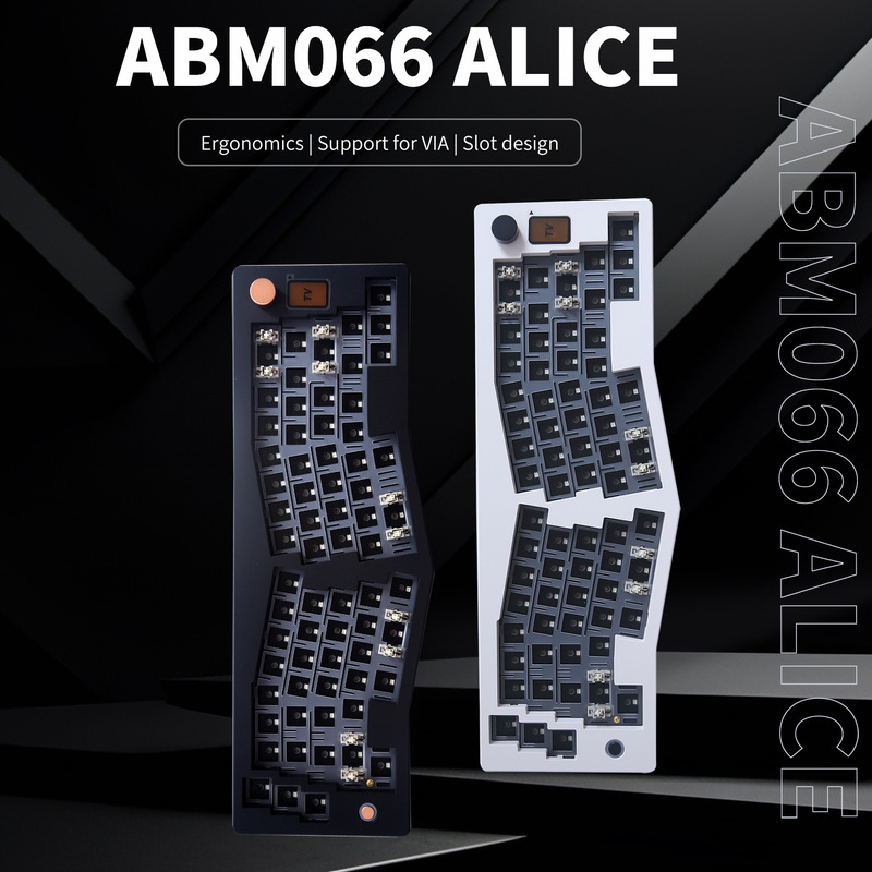 ABM066 three-model Alice mechanical keyboard ergonomic Gasket Bluetooth VIA customized kit