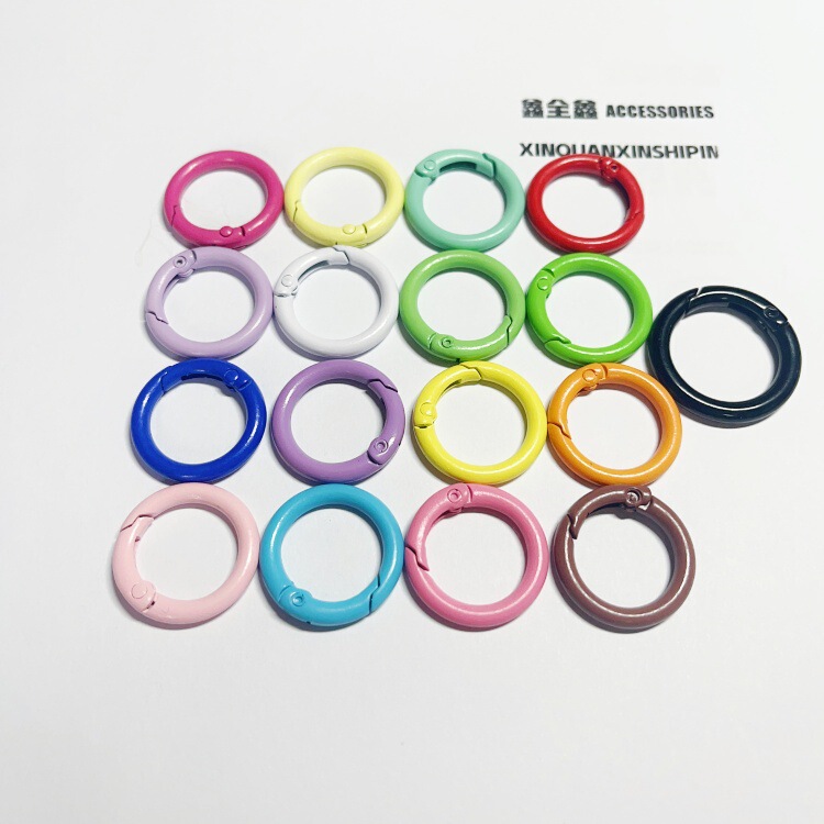 Candy-Colored Spring Rings, Zinc Alloy Bag Accessories Open Rings, Colorful Spring Buckle Accessories, Zinc Alloy Spring Rings Candy-Colored Spring Rings, Zinc Alloy Bag Accessories Open Rings, Colorful Spring Buckle Accessories, Zinc Alloy Spring Rings