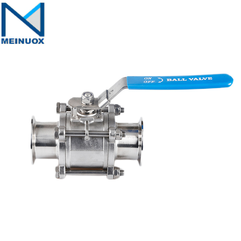 手动卫生快装三片式球阀 卡箍卡盘衬氟阀门直通