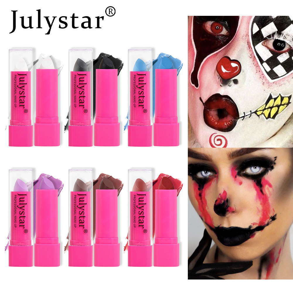 Makeup Halloween Colorless Non stick Cup Black Monochrome Natural and Long lasting Matte Lipstick_voghion.com