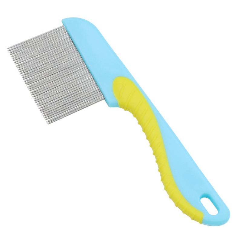 Perro y gato al por mayor con pulgas de acero inoxidable huevos de insectos peines de rejilla de mascotas peines de piojos peines de nudos abiertos peines de hipocabalos de belleza