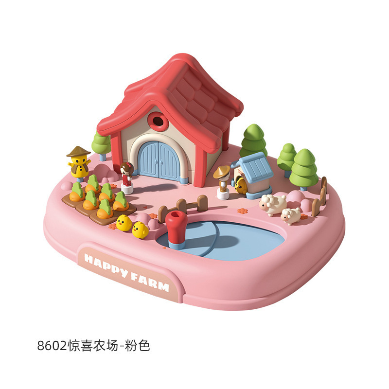 Simulación magnética infantil transfronteriza Jardín de sueños Castillo modelo de casa Jardín granja escena casera juguetes