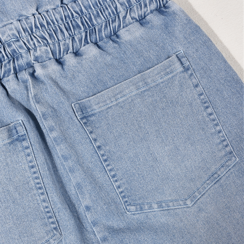 Mono vaquero para mujer, lavado con agua, con bolsillo, espalda descubierta y cosido, para otoño e invierno