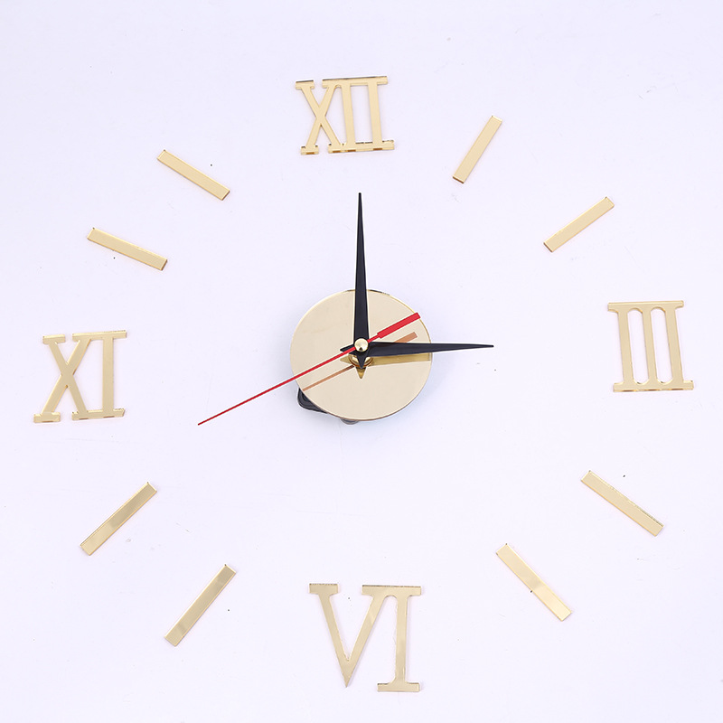 Venta caliente transfronteriza DIY reloj luminoso Reloj de pared sala de estar en casa acrílico reloj romano Reloj de pared simple reloj de pared