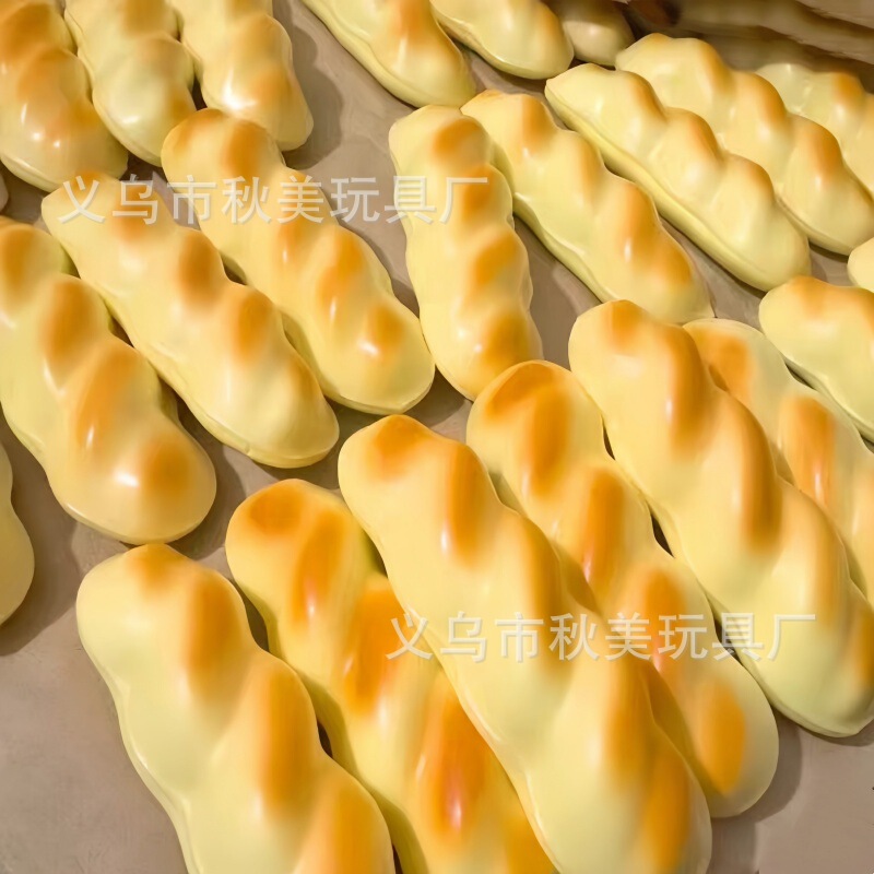 ホット販売模擬食品おもちゃウェットソフト粘着手ツイストパンピンチ学生グリーン減圧おもちゃ PU スローリバウンド卸売|undefined
