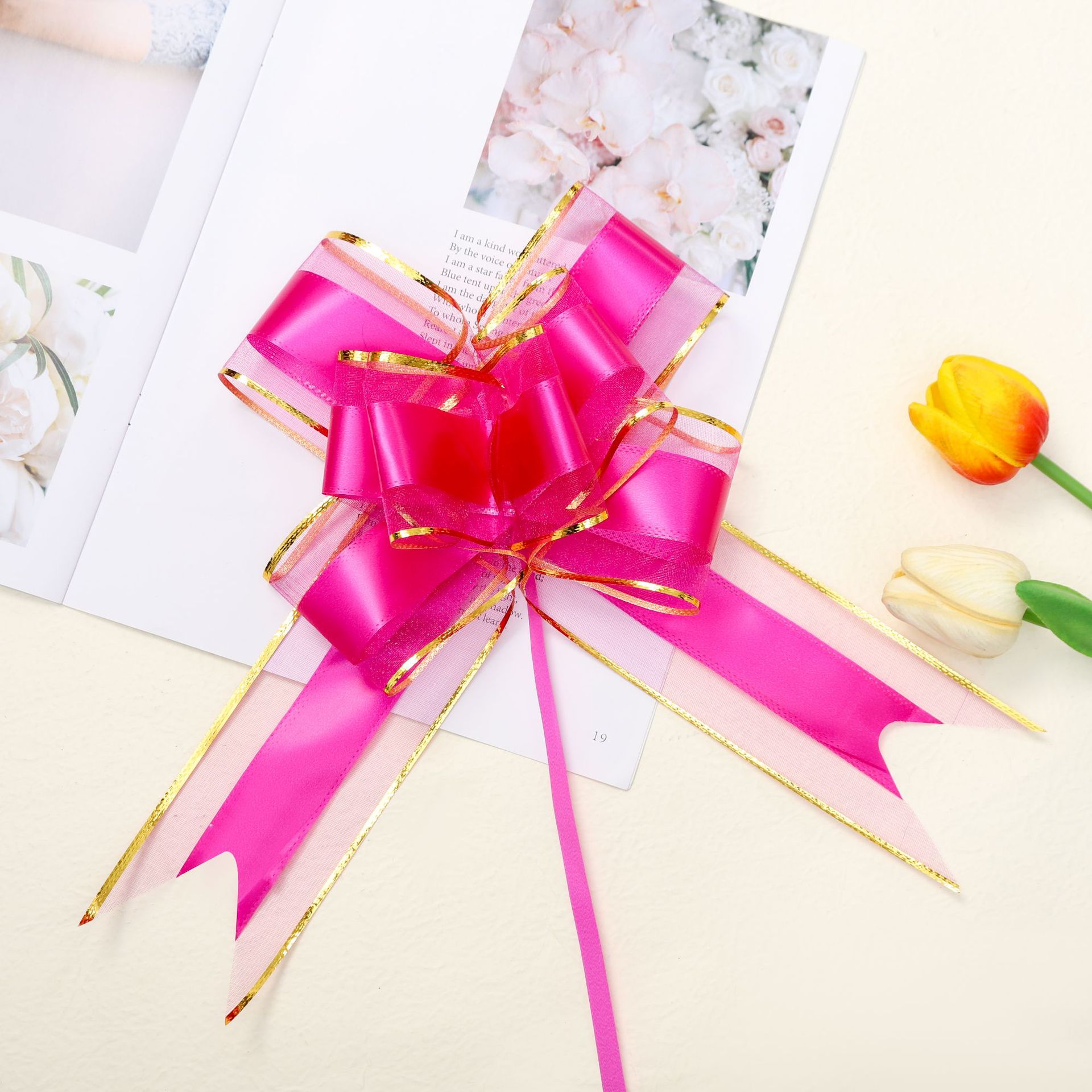 Transfronteriza regalo coche mango arco guirnalda grande 70 borde dorado tinta nieve hilo guirnalda boda decoración de la habitación cinta