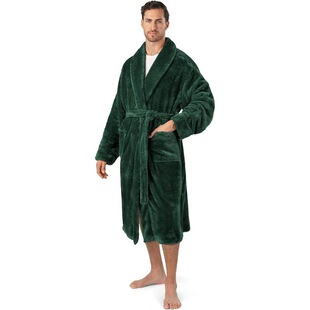 D 80536 Flannel Fleece Bathrobe Men ���m�q˯�� �羳�W��