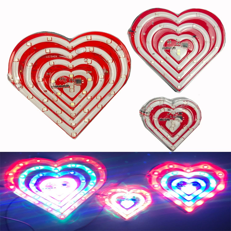 Мотоцикл модифицированный мигающие огни декоративный задний фонарь светодиодный красный персик любовь красочный блеск 12V тормозная лампа