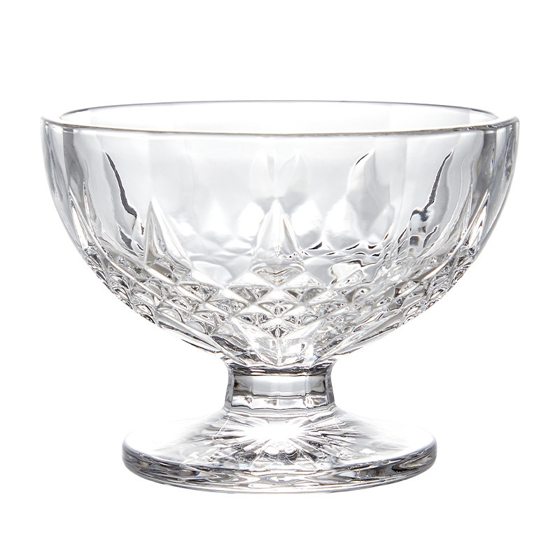 Taza de helado creativa al por mayor Tazón de helado estilo ins Tazón de bebida fría Batido de postre Tazón de vidrio Ensalada de frutas Tazón pequeño