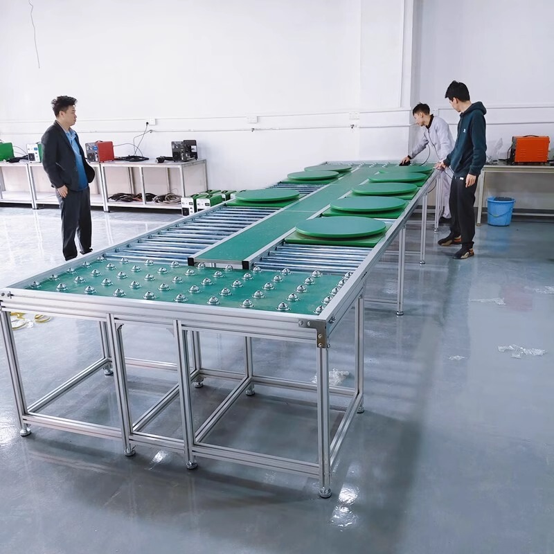 無動力手押し生産ラインローラーミルクアイテーブル帯電防止電気工具ボード電子組立コンベヤベルト組立ライン|undefined