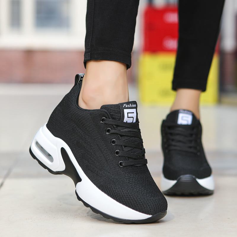 Autumn mesh breathable invisible casual women's sneakers with hidden…