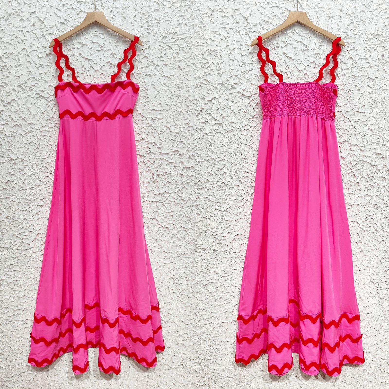 Spring New Cross-border Women's Fashion European And American Printed Vintage Bohemian Style Long Strap Dress_ecoleips.com
