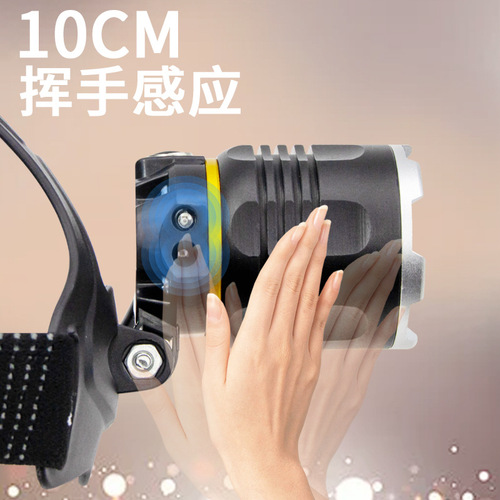 New P50 strong light headlight rechargeable wave induction outdoor fishing light adjustable induction mini headlight