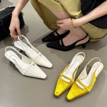 [不含税]法式细高跟凉鞋2026缎面方头配裙子晚晚单鞋