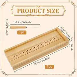 跨境竹质书本装订工具纸张手账文件打孔套装桌面装订器支架